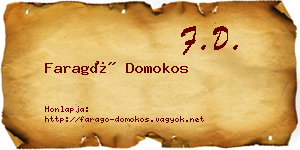 Faragó Domokos névjegykártya