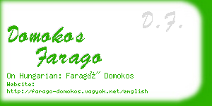domokos farago business card