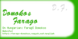 domokos farago business card